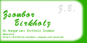 zsombor birkholz business card